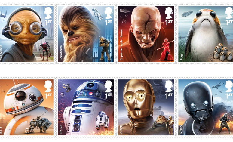 Comme à son habitude, la poste britannique offre des timbres à Star Wars