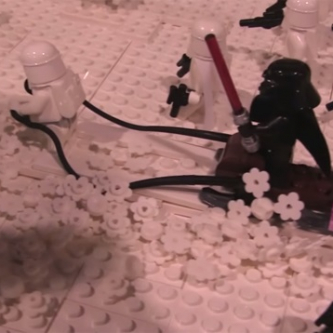 Un superbe diorama de la bataille de Hoth en Lego