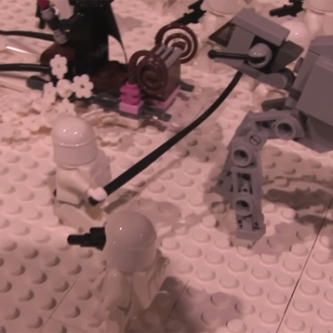 Un superbe diorama de la bataille de Hoth en Lego