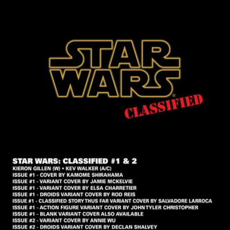 Marvel annonce Star Wars : Classified, par Kieron Gillen et Kev Walker