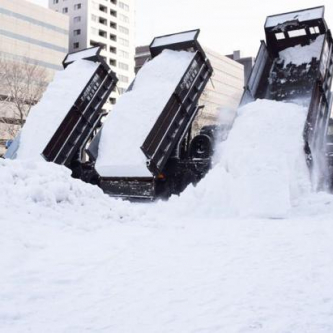 Les militaires japonais offrent à Star Wars une sculpture neigeuse