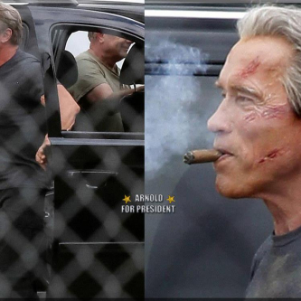De nouvelles photos d'Arnold Schwarzenegger sur le tournage de Terminator 5