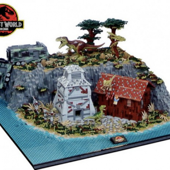 Quatre dioramas pour revivre la franchise Jurassic Park en Lego