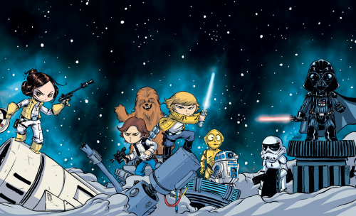 Une frise de Skottie Young pour les comics Star Wars