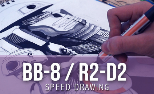 VIDÉO : Speed Drawing - BB-8 / R2-D2