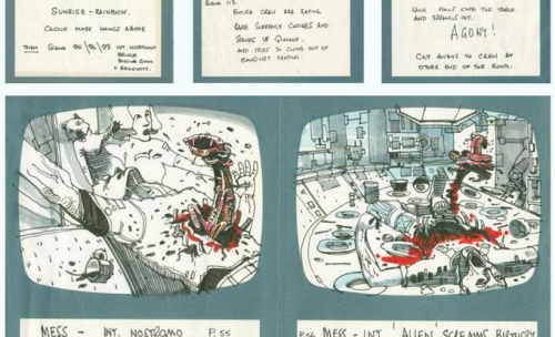 Découvrez les storyboards de Ridley Scott pour le premier Alien