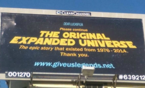 Des fans militent pour le retour de l'univers étendu Star Wars avec une immense affiche