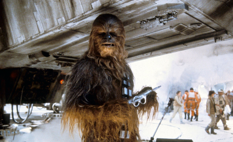 Chewbacca parle anglais sur le tournage de L'Empire Contre-Attaque