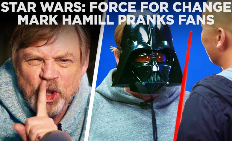 Mark Hamill piège les fans de Star Wars dans une nouvelle vidéo de Force for Change