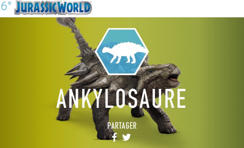 Visitez Jurassic World à travers un superbe site web